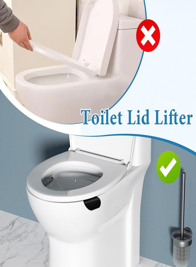 TecoKart مجموعة TecoKart® المكونة من 6 قطع لرفع مقعد المرحاض وقطعة واحدة لمشبك غطاء المرحاض على شكل زهرة، ملحقات صحية للمرحاض، مشبك رفع مقعد المرحاض، رافعة مرحاض مناسبة للاستخدام اليومي في المنزل والمكتب والفندق والأماكن العامة - Image 5